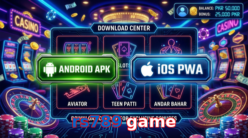 Main screen of Rs789 Game download page for PK players