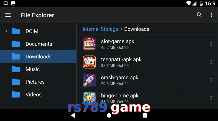 Main screen of Rs789 Game gameapk page for PK players