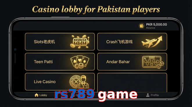 Lobby view of Rs789 Game for Pakistan users